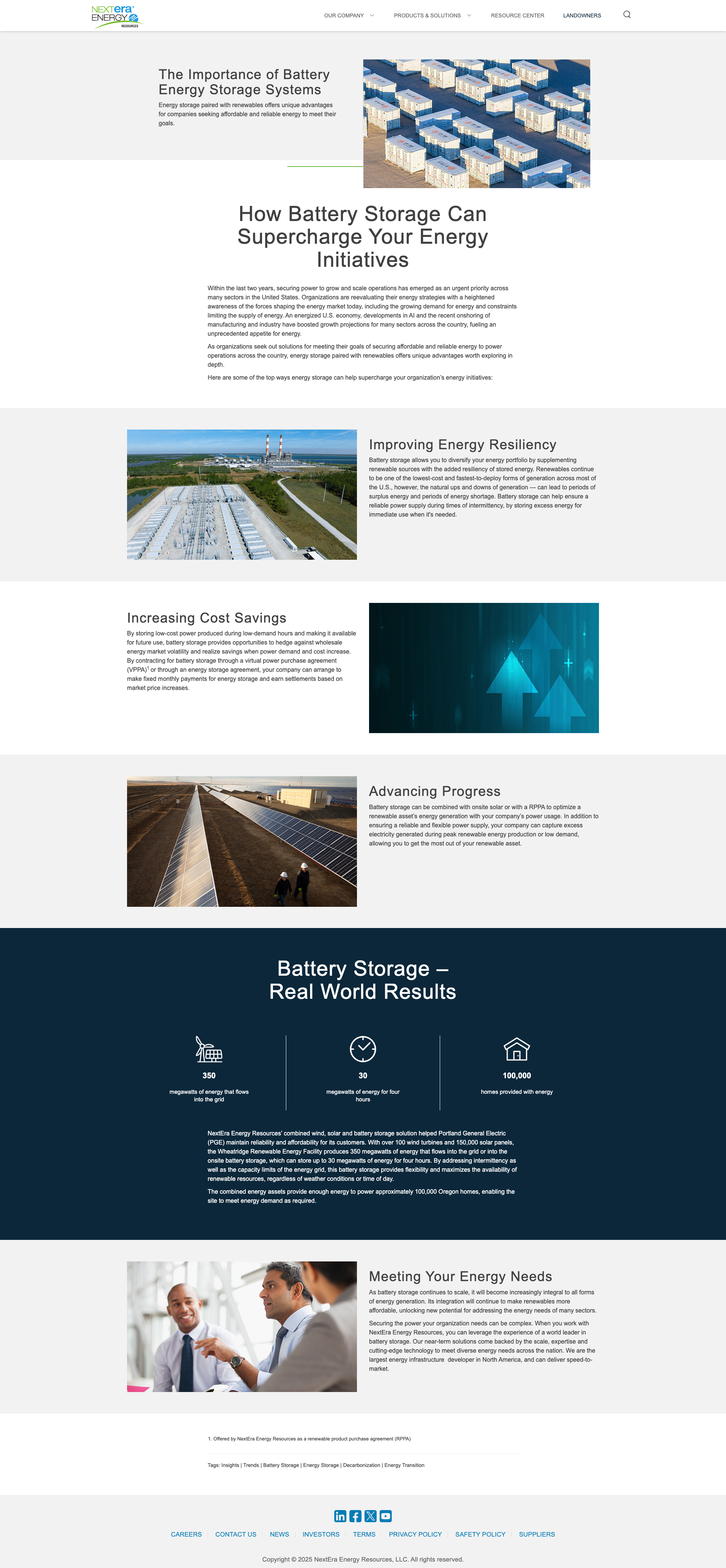 NextEra Energy Resources blog page